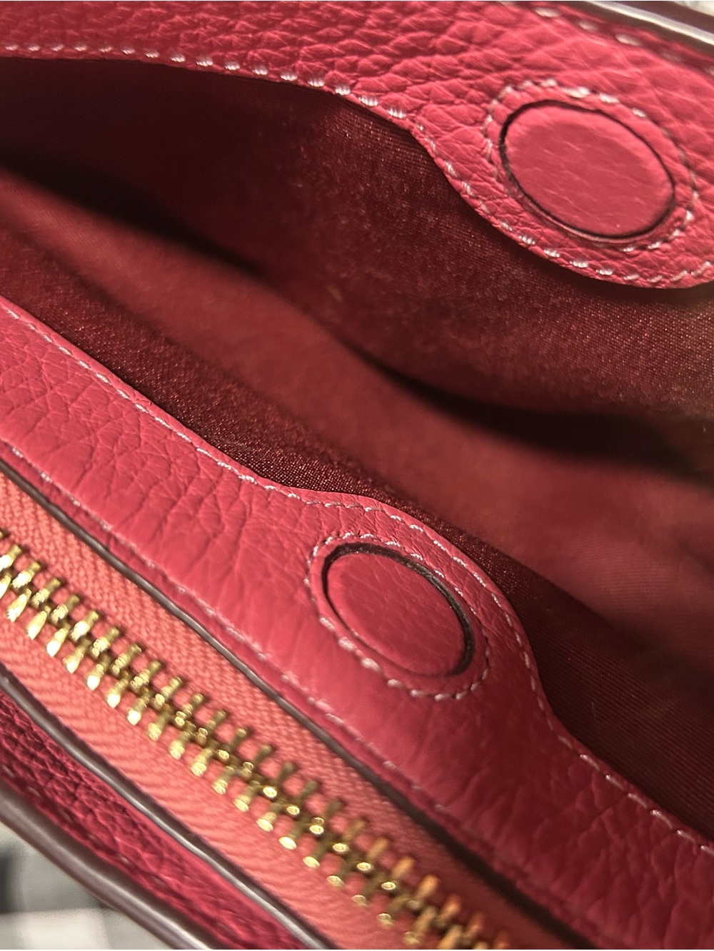 Coach Remi Dusty Pink Pebbled Leather Satchel Gold Hardware & Coach Apple Charm - Picture 12 of 13